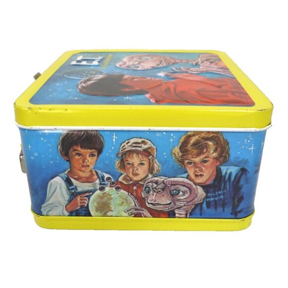 Vintage ET The Extraterrestrial metal lunch box 7 x 8 x 4" ALADDIN 1982 - Picture 5 of 7